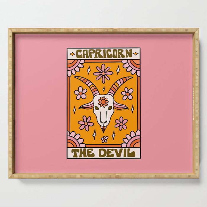 Capricorn Tarot Card Serving Tray Gallery Image 1