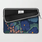 Klimt flower dark blue Laptop Sleeve Gallery Image 2