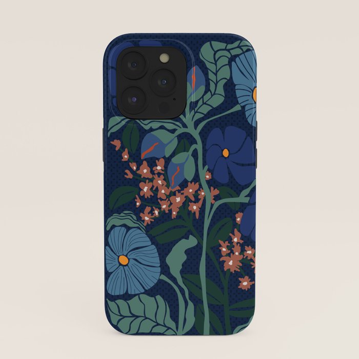 Klimt flower dark blue iPhone Case Gallery Image 39