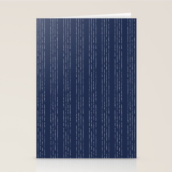 Lines #5 (Navy) Stationery Card Gallery Image 1