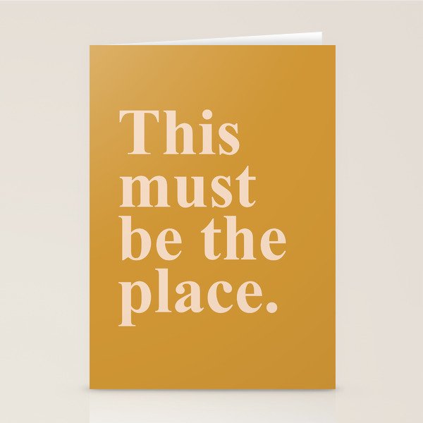 this must be the place Stationery Card Gallery Image 1