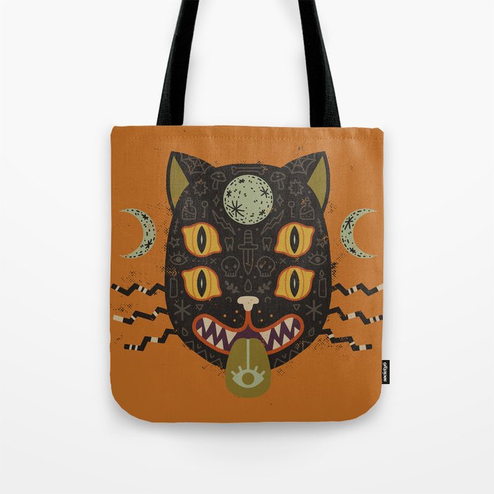 Spooky Cat Tote Bag Gallery Image 1
