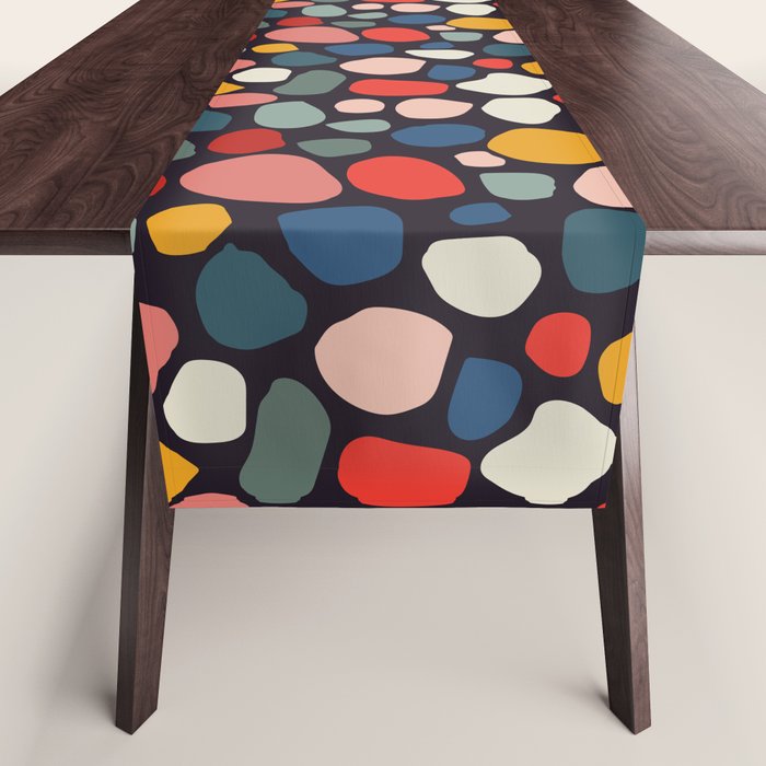 Pebbles abstract pattern Table Runner Gallery Image 1