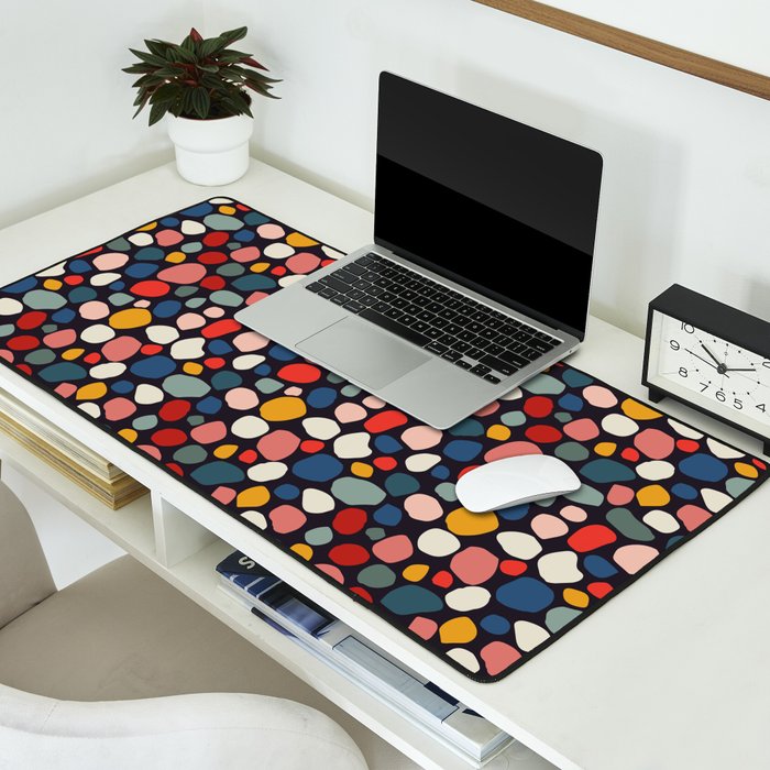 Pebbles abstract pattern Desk Mat Gallery Image 2