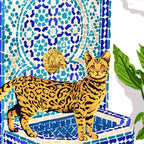 Royal Bengal Cats | Palace Pets & Architecture Building | Exotic Travel Urban Jungle Terrazzo Tiles Coffee Mug Gallery Image 2