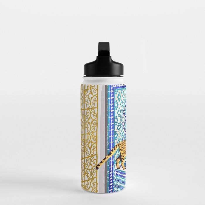 Royal Bengal Cats | Palace Pets & Architecture Building | Exotic Travel Urban Jungle Terrazzo Tiles Water Bottle Gallery Image 3