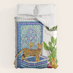 Royal Bengal Cats | Palace Pets & Architecture Building | Exotic Travel Urban Jungle Terrazzo Tiles Comforter Gallery Image 6