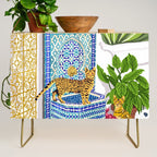 Royal Bengal Cats | Palace Pets & Architecture Building | Exotic Travel Urban Jungle Terrazzo Tiles Credenza Gallery Image 1