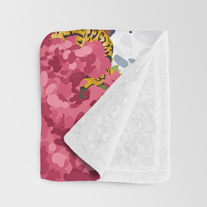 Royal Bengal Cats | Palace Pets & Architecture Building | Exotic Travel Urban Jungle Terrazzo Tiles Throw Blanket Gallery Image 3