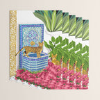 Royal Bengal Cats | Palace Pets & Architecture Building | Exotic Travel Urban Jungle Terrazzo Tiles Wrapping Paper Gallery Image 3