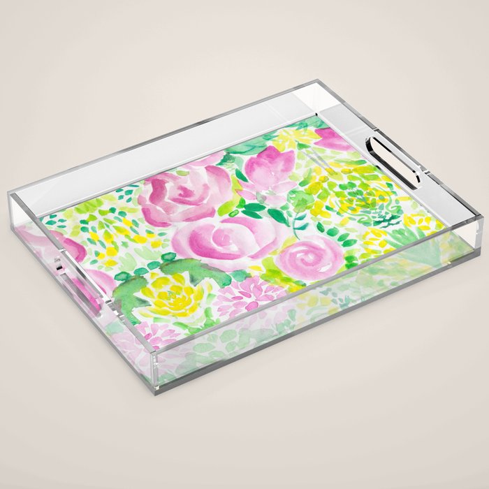 flowers Acrylic Tray Gallery Image 1