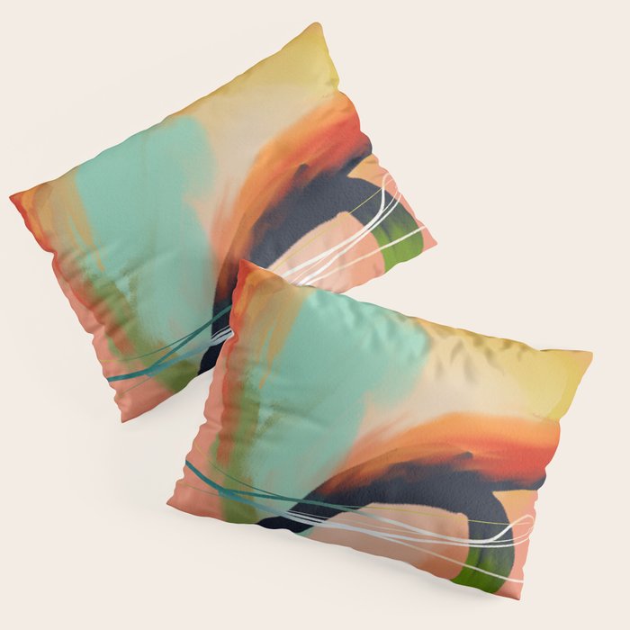 abstract color spring 23 1 Pillow Sham Gallery Image 1