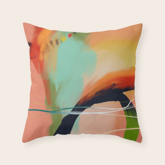 abstract color spring 23 1 Throw Pillow Gallery Image 6
