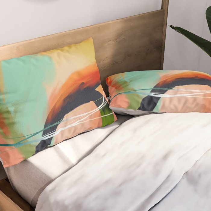 abstract color spring 23 1 Pillow Sham Gallery Image 2