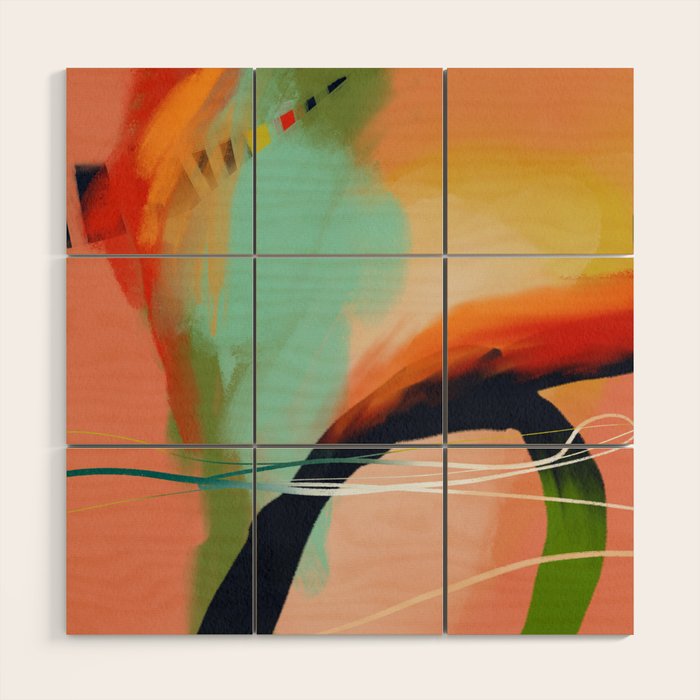 abstract color spring 23 1 Wood Wall Art Gallery Image 1