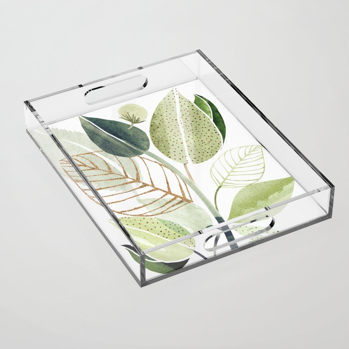Botanical Collage Acrylic Tray Gallery Image 1