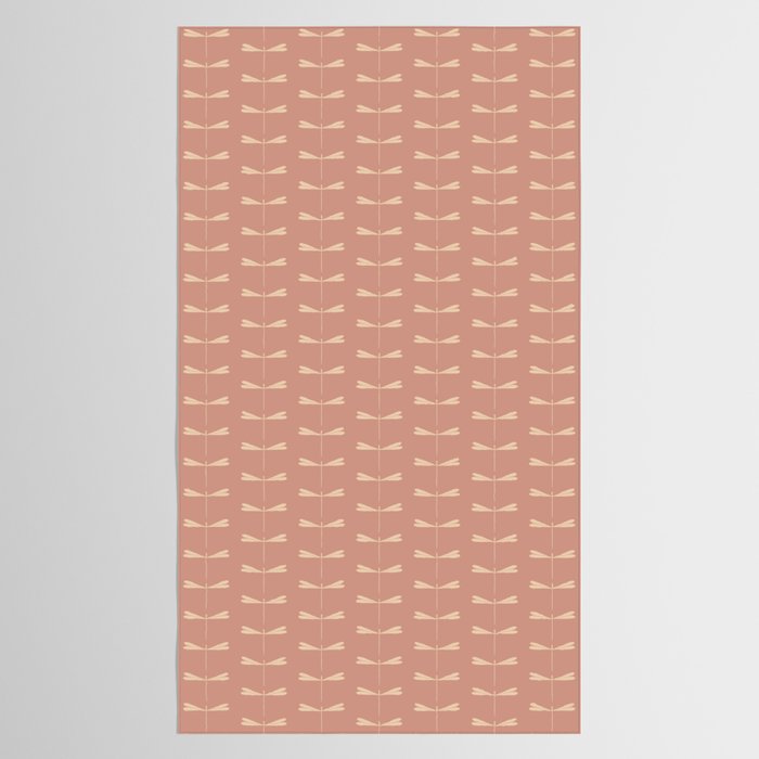 Dragonfly Pattern VI Neutral Rose Tablecloth Gallery Image 2