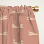 Dragonfly Pattern VI Neutral Rose Window Curtain Gallery Image 2