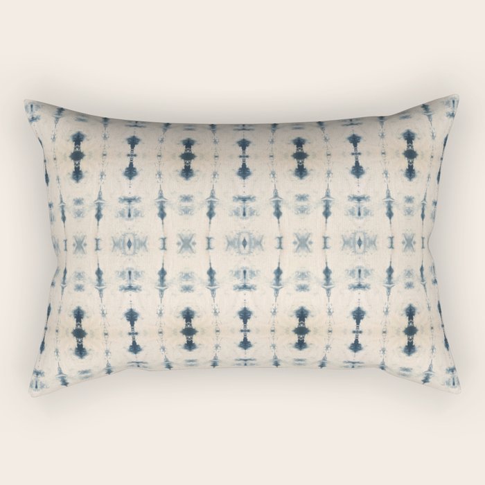 Light Indigo Shibori Rectangular Pillow Gallery Image 2