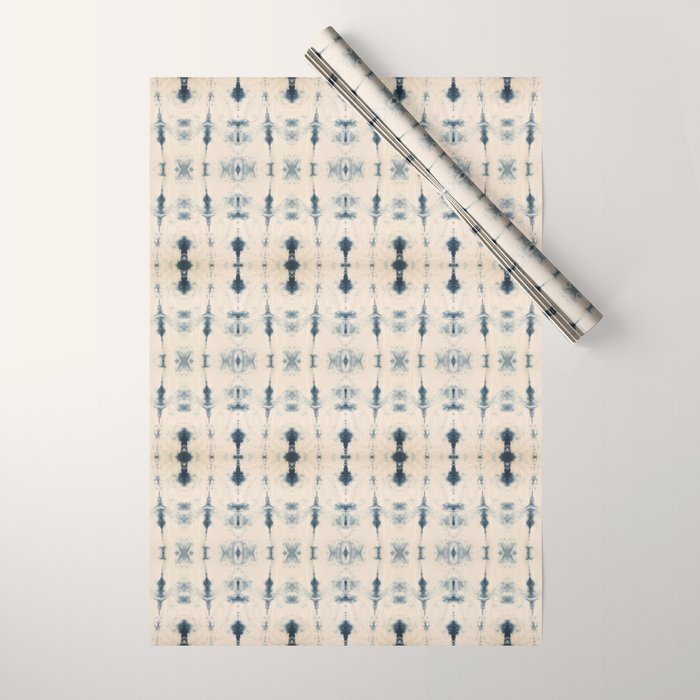 Light Indigo Shibori Wrapping Paper Gallery Image 1