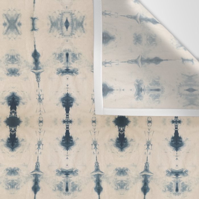 Light Indigo Shibori Wall Tapestry Gallery Image 3