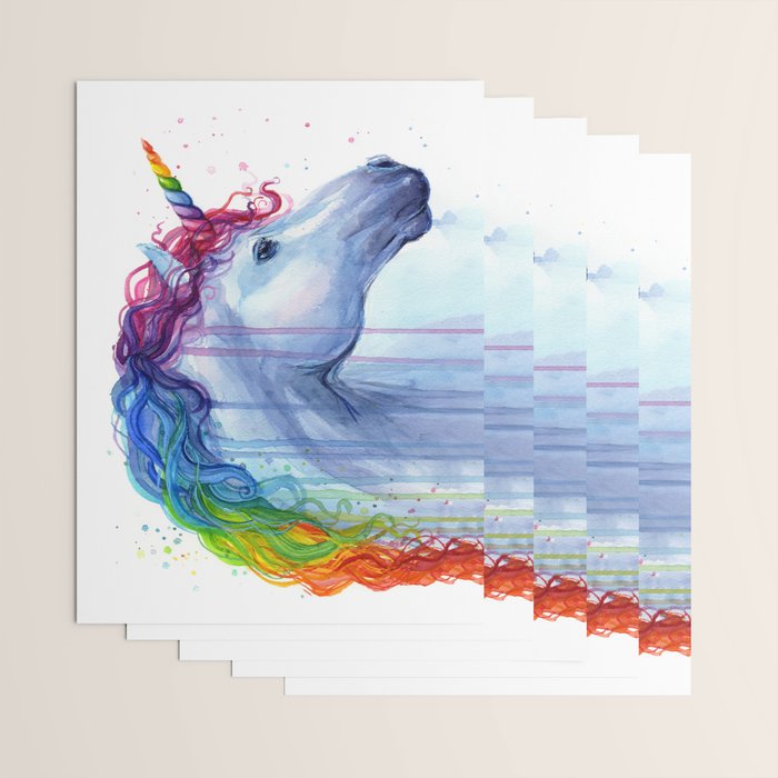 Magical Rainbow Unicorn Wrapping Paper Gallery Image 3