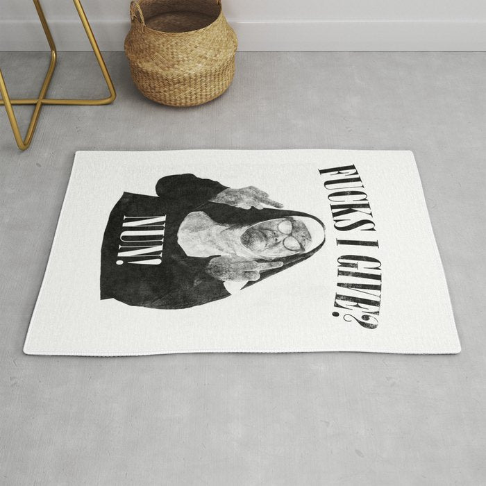 Funny Fucks I Give, Nun Saying Rug Gallery Image 1