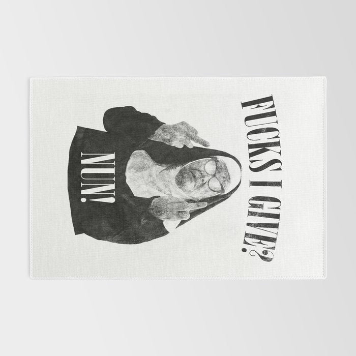 Funny Fucks I Give, Nun Saying Rug Gallery Image 2