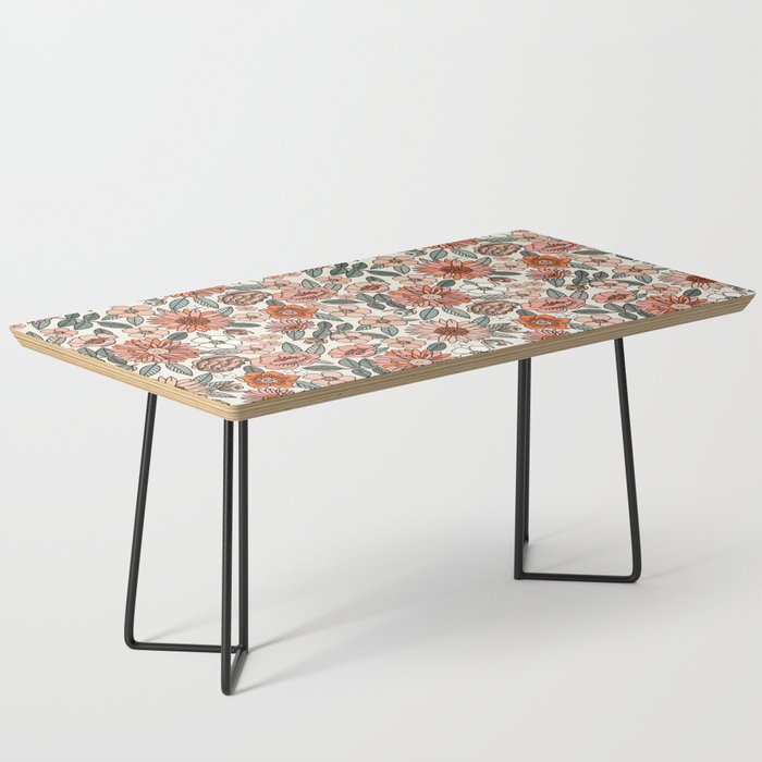 70s flowers - 70s, retro, spring, floral, florals, floral pattern, retro flowers, boho, hippie, earthy, muted Coffee Table Gallery Image 1