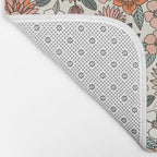 70s flowers - 70s, retro, spring, floral, florals, floral pattern, retro flowers, boho, hippie, earthy, muted Bath Mat Gallery Image 2