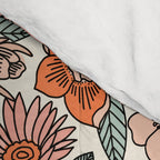70s flowers - 70s, retro, spring, floral, florals, floral pattern, retro flowers, boho, hippie, earthy, muted Comforter Gallery Image 4