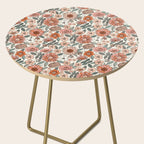 70s flowers - 70s, retro, spring, floral, florals, floral pattern, retro flowers, boho, hippie, earthy, muted Side Table Gallery Image 2