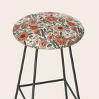 70s flowers - 70s, retro, spring, floral, florals, floral pattern, retro flowers, boho, hippie, earthy, muted Stool Gallery Image 2
