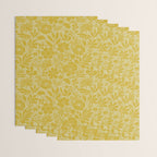 Charming Flower Shapes Warm Sunny Yellow Wrapping Paper Gallery Image 3