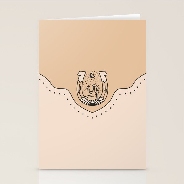 Good Fortune Gal - Neutral & Black Stationery Card Gallery Image 2