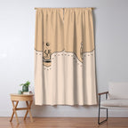 Good Fortune Gal - Neutral & Black Window Curtain Gallery Image 5