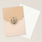 Good Fortune Gal - Neutral & Black Stationery Card Gallery Image 2