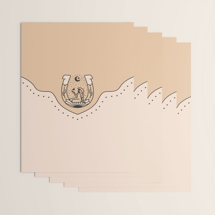 Good Fortune Gal - Neutral & Black Wrapping Paper Gallery Image 3