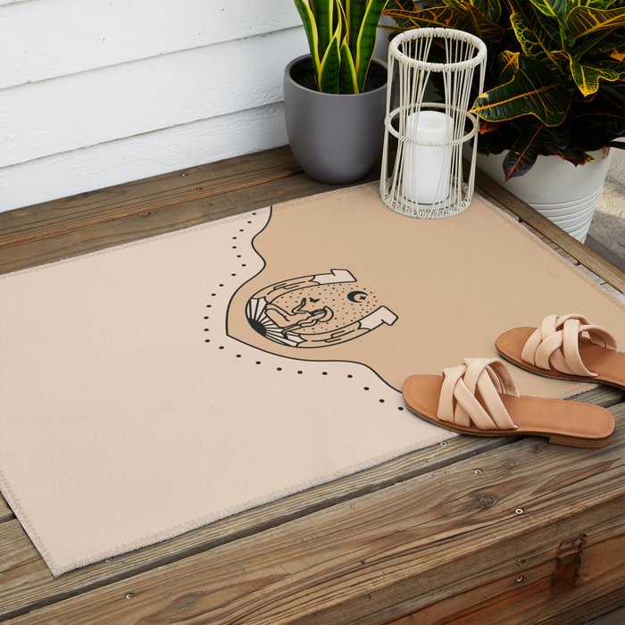 Good Fortune Gal - Neutral & Black Outdoor Rug Gallery Image 2