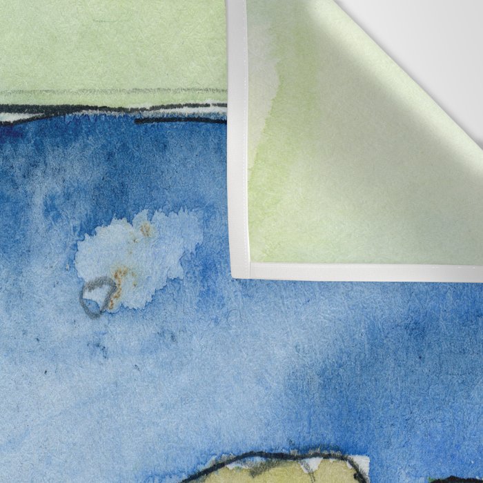 Flow - Modern Watercolor Nature Landscape Wall Tapestry Gallery Image 3