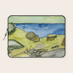 Flow - Modern Watercolor Nature Landscape Laptop Sleeve Gallery Image 1