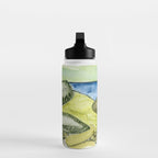 Flow - Modern Watercolor Nature Landscape Water Bottle Gallery Image 3
