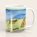 Flow - Modern Watercolor Nature Landscape Coffee Mug Gallery Image 1