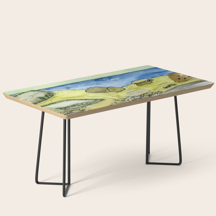 Flow - Modern Watercolor Nature Landscape Coffee Table Gallery Image 1