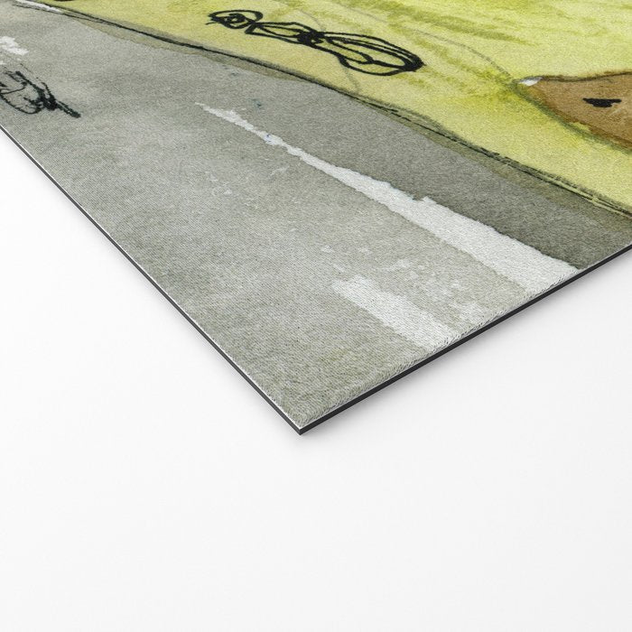 Flow - Modern Watercolor Nature Landscape Welcome Mat Gallery Image 2