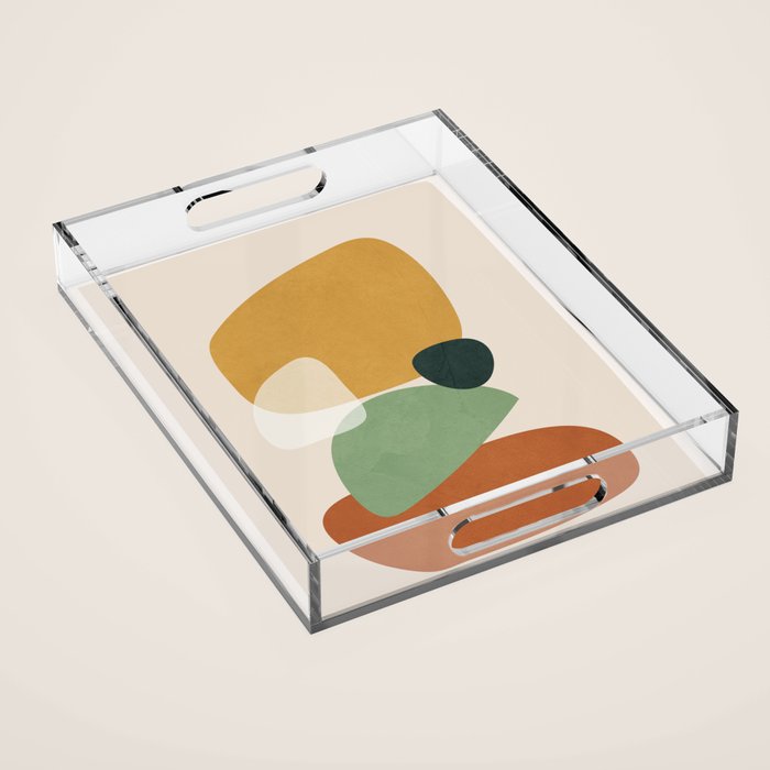 Colorful Abstract Shapes 5 Acrylic Tray Gallery Image 1