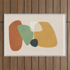 Colorful Abstract Shapes 5 Outdoor Rug Gallery Image 1