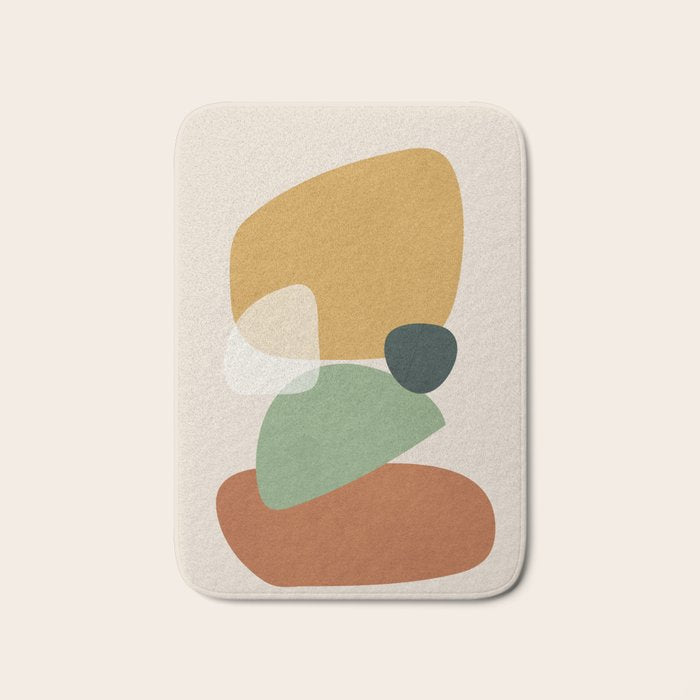 Colorful Abstract Shapes 5 Bath Mat Gallery Image 1
