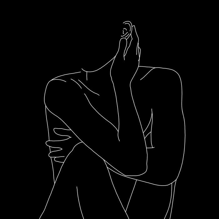 Nude figure illustration - Celina Black Coffee Mug Gallery Image 2