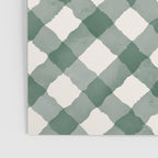 Hand Painted Dark Green Festive Gingham Theme Poster Gallery Image 3